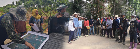 เจ้าหน้าที่ส่วนจัดการที่ดินป่าไม้ สำนักจัดการทรัพยากรป่าไม้ ที่ 9 (ชลบุรี) สำรวจการถือครอง ตรวจสอบพื้นที่เพื่อจัดทำข้อมูลที่เป็นปัจจุบันของราษฎร หมู่ที่ 12 บ้านสวนส้มใหม่ ตำบลสะตอน อำเภอสอยดาว จังหวัดจันทบุรี