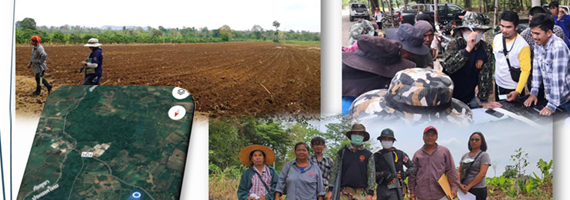 เจ้าหน้าที่ส่วนจัดการที่ดินป่าไม้ สำนักจัดการทรัพยากรป่าไม้ ที่ 9 (ชลบุรี) สำรวจการถือครอง ตรวจสอบพื้นที่เพื่อจัดทำข้อมูลที่เป็นปัจจุบันของราษฎร หมู่ที่ 12 บ้านสวนส้มใหม่ ตำบลสะตอน อำเภอสอยดาว จังหวัดจันทบุรี