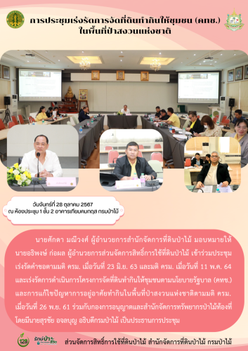 671028 การประชุมเร่งรัดคำขอตามมติคณะรัฐมนตรี