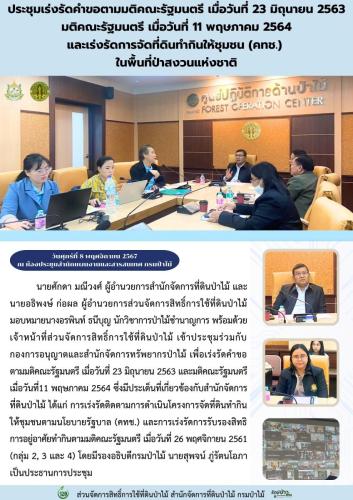 671108 ประชุมเร่งรัดคำขอตามมติคณะรัฐมนตรีเมื