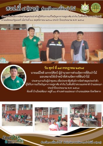 ประชาสัมพันธ์การจัดทำสมุดประจำตัวผู้ได้