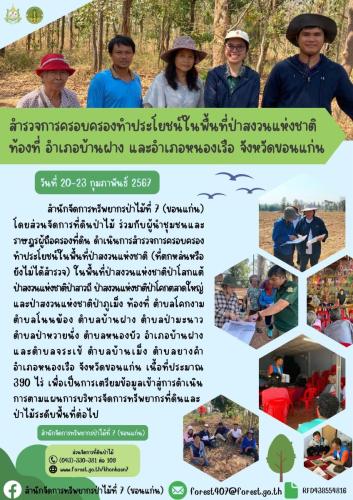 สำรวจการครอบครองทำประโยชน์ในพื้นที่ป่าส