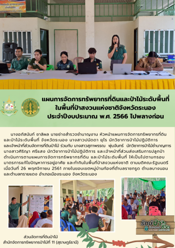 แผนการจัดการทรัพยากรที่ดินและป่าไม้ระดั