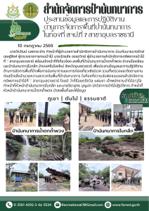 สปน.ประสานข้อมูลและการปฏิบัติงานด้านการจัดการพื้นที่ป่านันทนาการ ในท้องที่ สจป.7 สาขาอุบลราชธานี