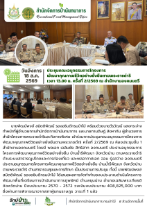 ประชุมคณะอนุกรรมการ โครงการพัฒนาคุณภาพชีวิตอย่างยั่งยืนตามพระราชดำริ